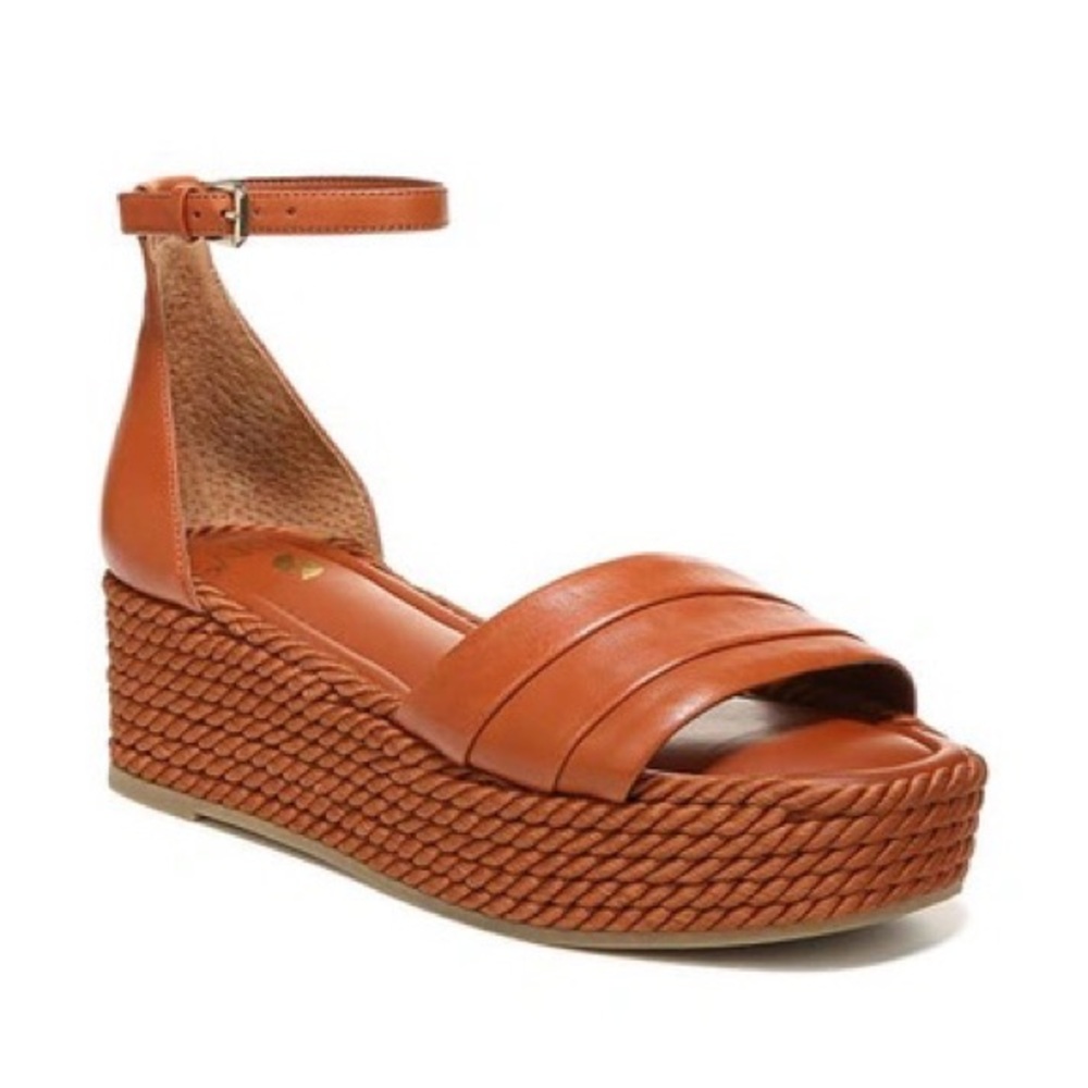 Sarto by Franco Sarto A-Via Espadrille Leather Platform size 6.5